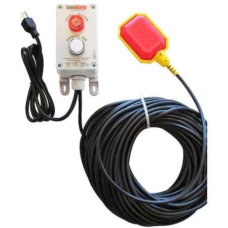 In/Outdoor Pump/High Water Alarm,120V,100' Float,Power Light